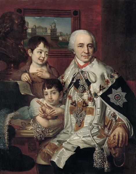 Portrait of Count G.G. Kushelev, 1801 - Vladimir Borovikovsky
