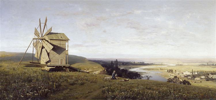 Ukrainian landscape, 1882 - Wolodymyr Orlowskyj