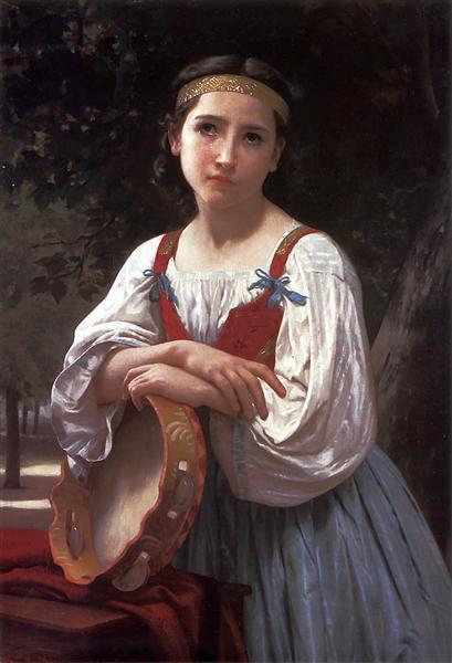 Gypsy Girl with a Basque Drum, 1867 - 布格羅