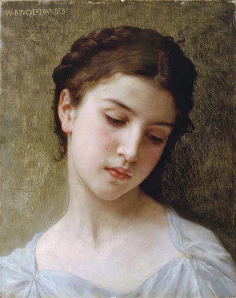 Head Of A Young Girl, 1898 - William-Adolphe Bouguereau
