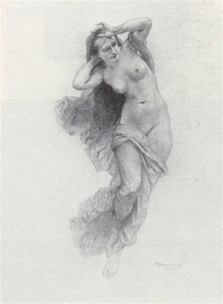 Sketch for Night - William Adolphe Bouguereau