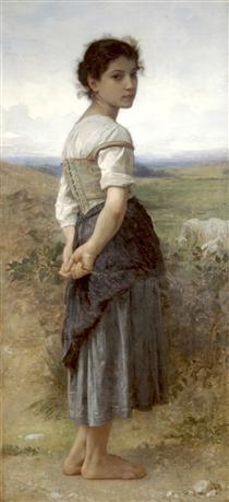 The Young Shepherdess - Адольф Вільям Бугро