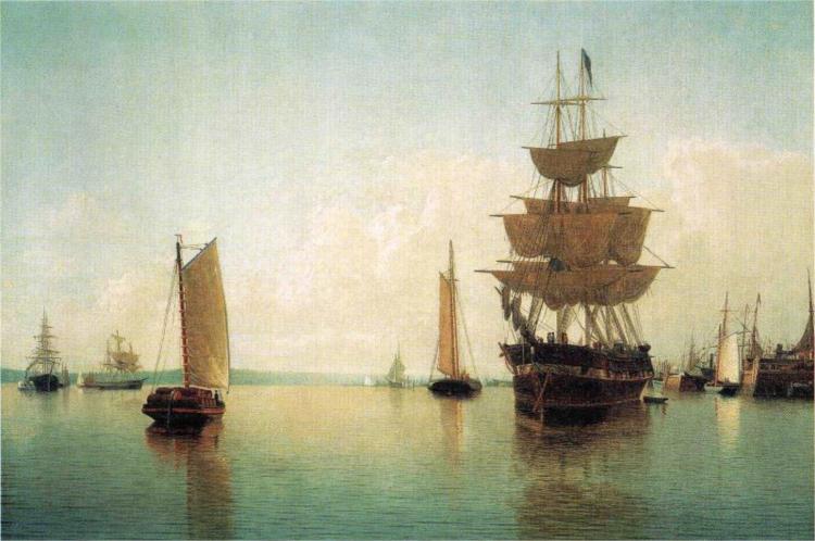 East River Off Lower Manhattan, 1862 - Вільям Бредфорд
