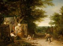 At the Cottage Gate - William Collins