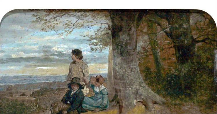 Three Children under a Tree - Вільям Коллінз