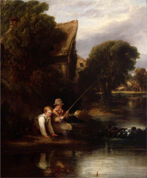 Young Anglers, 1820 - 威廉·柯林斯