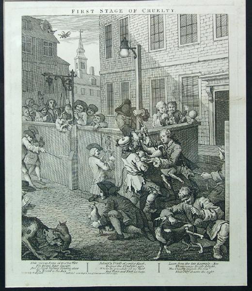 First stage of cruelty, 1751 - William Hogarth