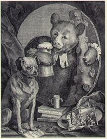 The Bruiser Charles Churchill, once the Reverend, in the Character of a Russian Hercules - William Hogarth