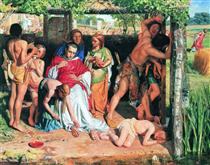 A Converted British Family Sheltering a Christian Priest from the Persecution of the Druids - William Holman Hunt