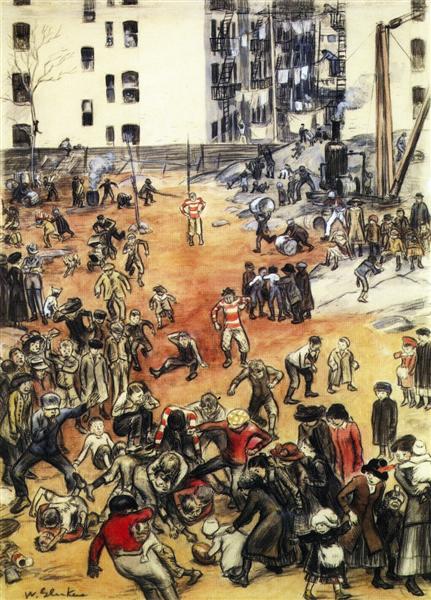 1911 For the Championship of the Backlot League - William James Glackens