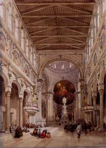Interior of the Cathedral, Messina - William Leighton Leitch
