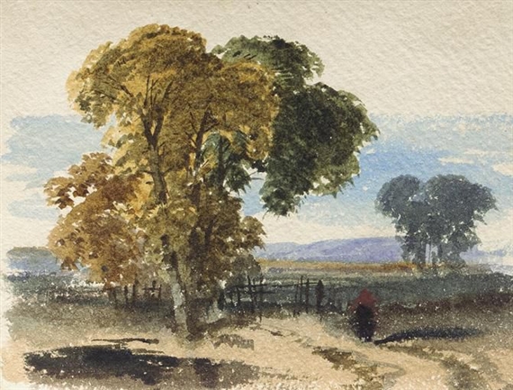 Moorland landscape (Tree Study) - William Leighton Leitch