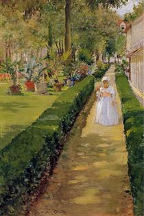 Child  on a Garden Walk - Уильям Меррит Чейз