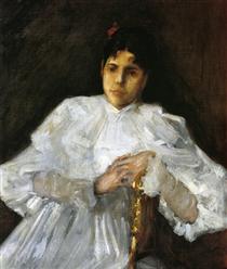 Girl in White - William Merritt Chase