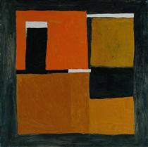 Orange, Black and White Composition - Уильям Скотт