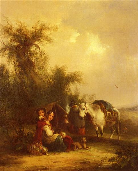 Resting Along The Trail, 1879 - Вільям Шайер