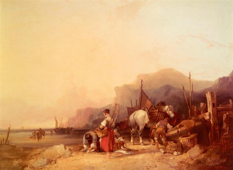 Unloading The Catch - William Shayer