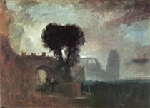 Archway with Trees by the Sea - William Turner