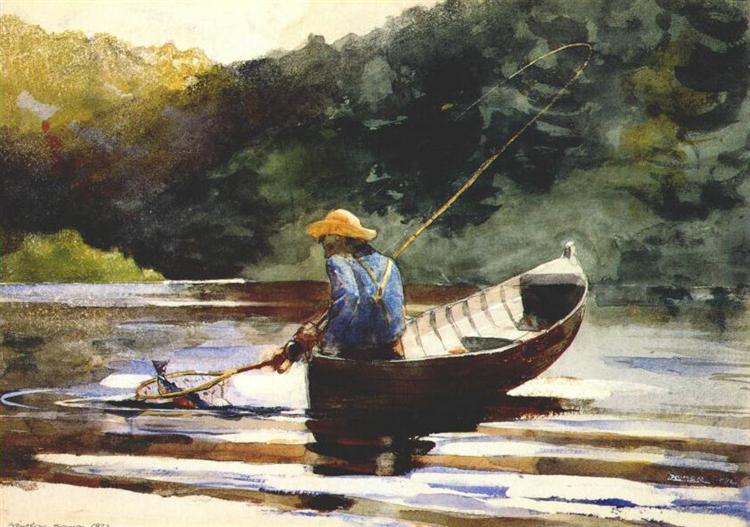 Boy Fishing, 1892 - 温斯洛·霍默