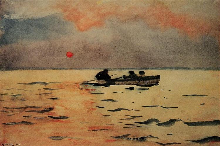 Rowing Home, 1890 - 温斯洛·霍默