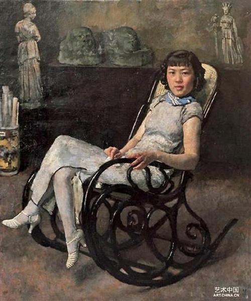 A Portrait of Sun Duoci - Xu Beihong