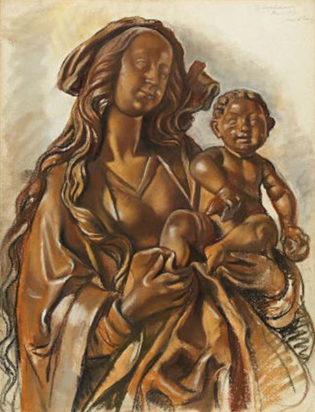 Madonna and Child, 1934 - Sinaida Jewgenjewna Serebrjakowa