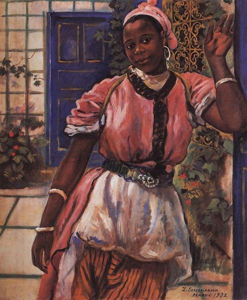 Марокканка в розовом платье, 1932 - Зинаида Серебрякова