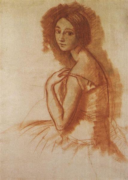 Portrait of a ballerina L.A. Ivanova, 1921 - Zinaida Evgenievna Serebriakova