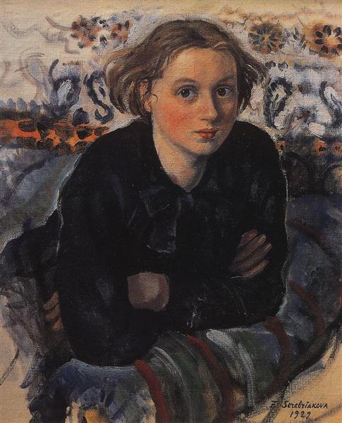 Portrait of daughter Katya, 1929 - Sinaida Jewgenjewna Serebrjakowa