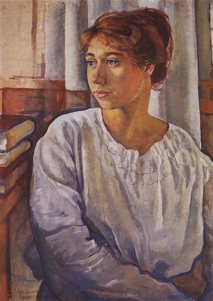 Portrait of E.I. Finogenova, 1920 - Zinaida Evgenievna Serebriakova