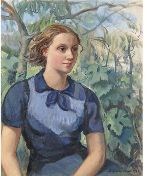 Portrait of Katya, 1933 - Sinaida Jewgenjewna Serebrjakowa