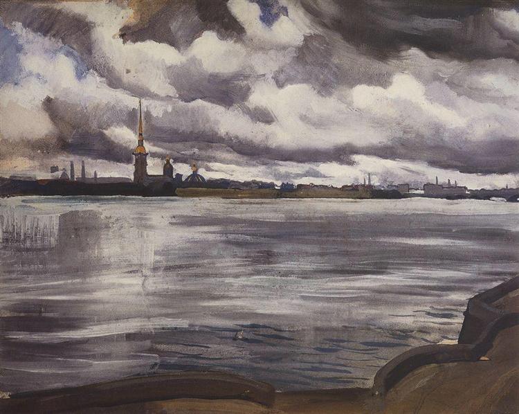 View of the Peter and Paul Fortress, 1921 - Zinaida Evgenievna Serebriakova